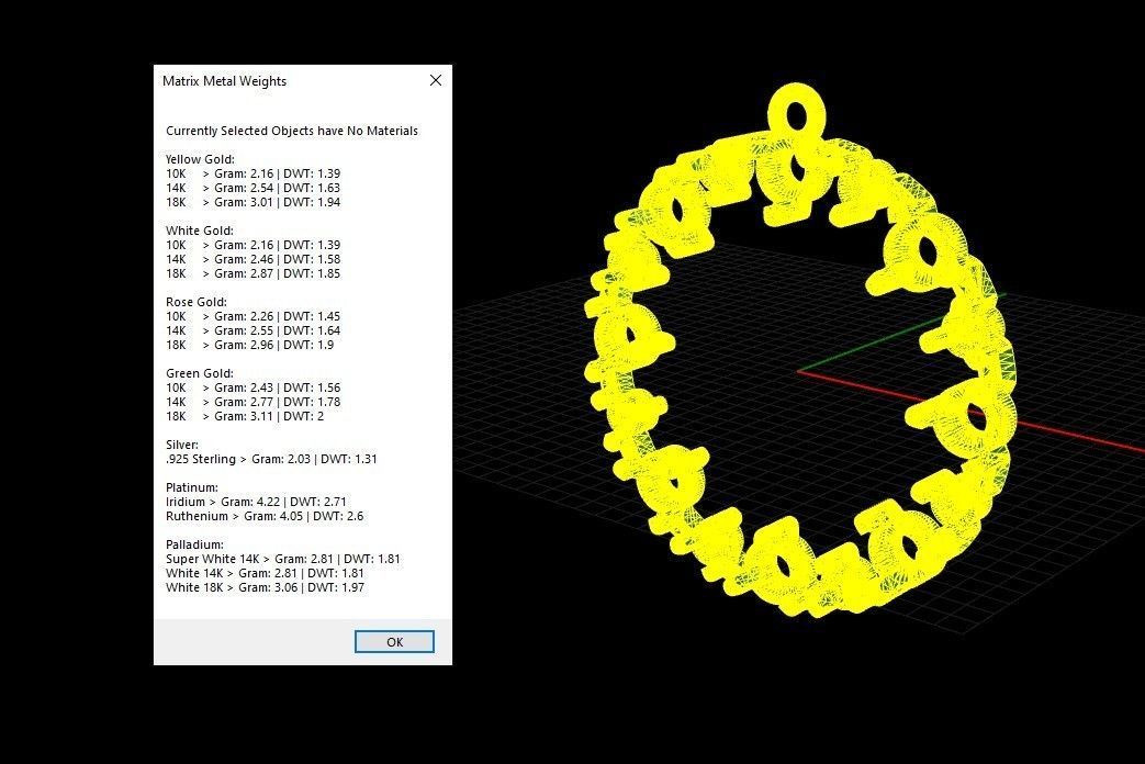 Pendant round gems 3dm stl CAD 3D print model_7