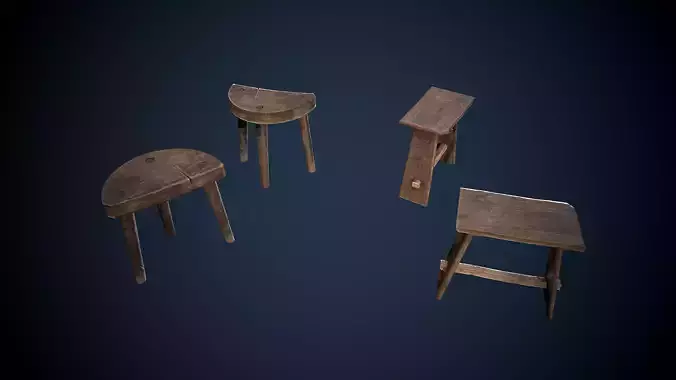 Viking Stools Game-Ready