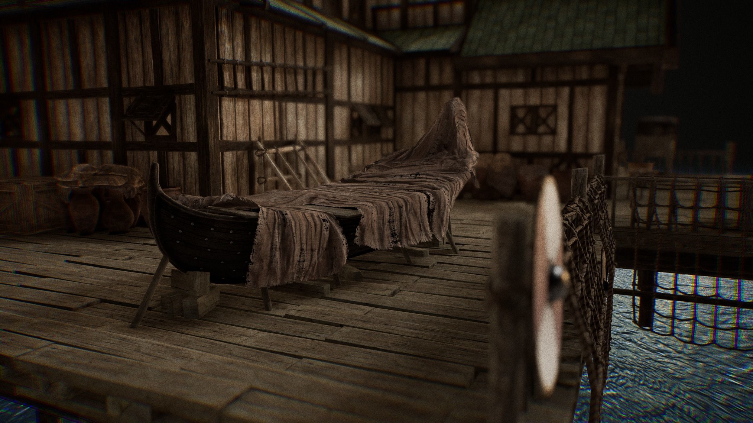 Viking Medieval Modular House Game-Ready Low-poly 3D model_5