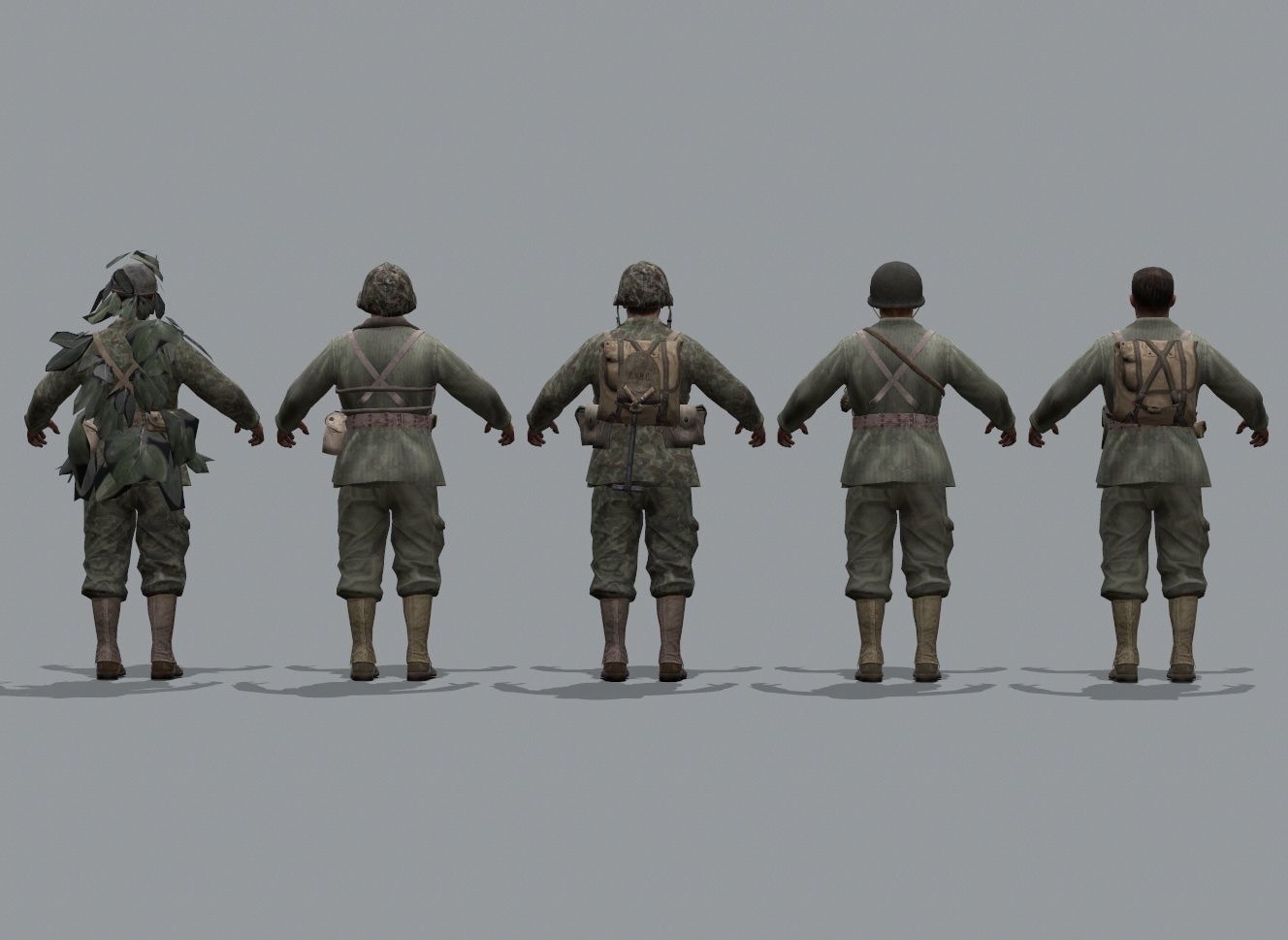 Lowpoly Pack - Soldier USA Low-poly 3D model_4