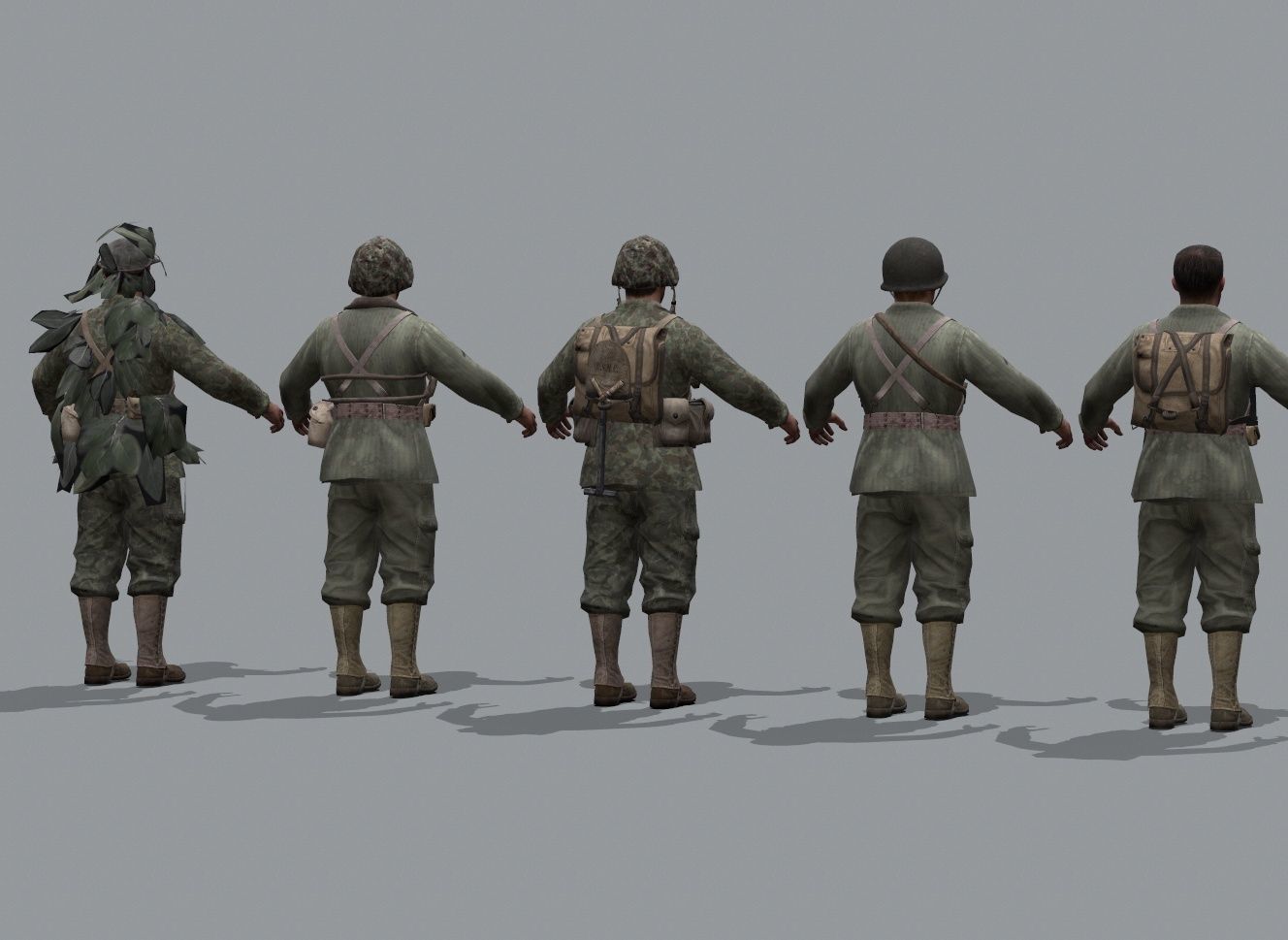 Lowpoly Pack - Soldier USA Low-poly 3D model_3