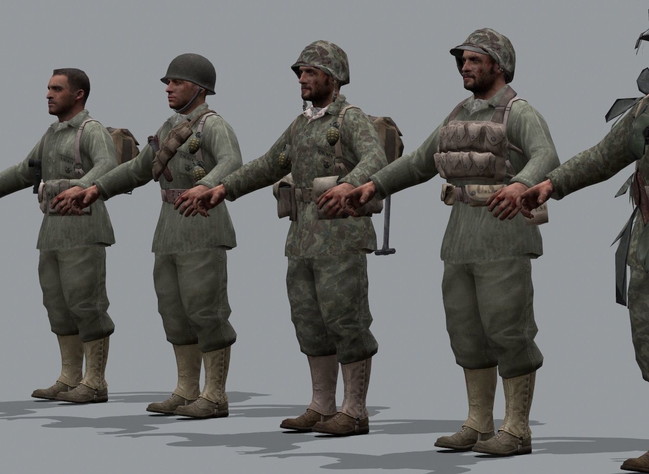 Lowpoly Pack - Soldier USA Low-poly 3D model_5