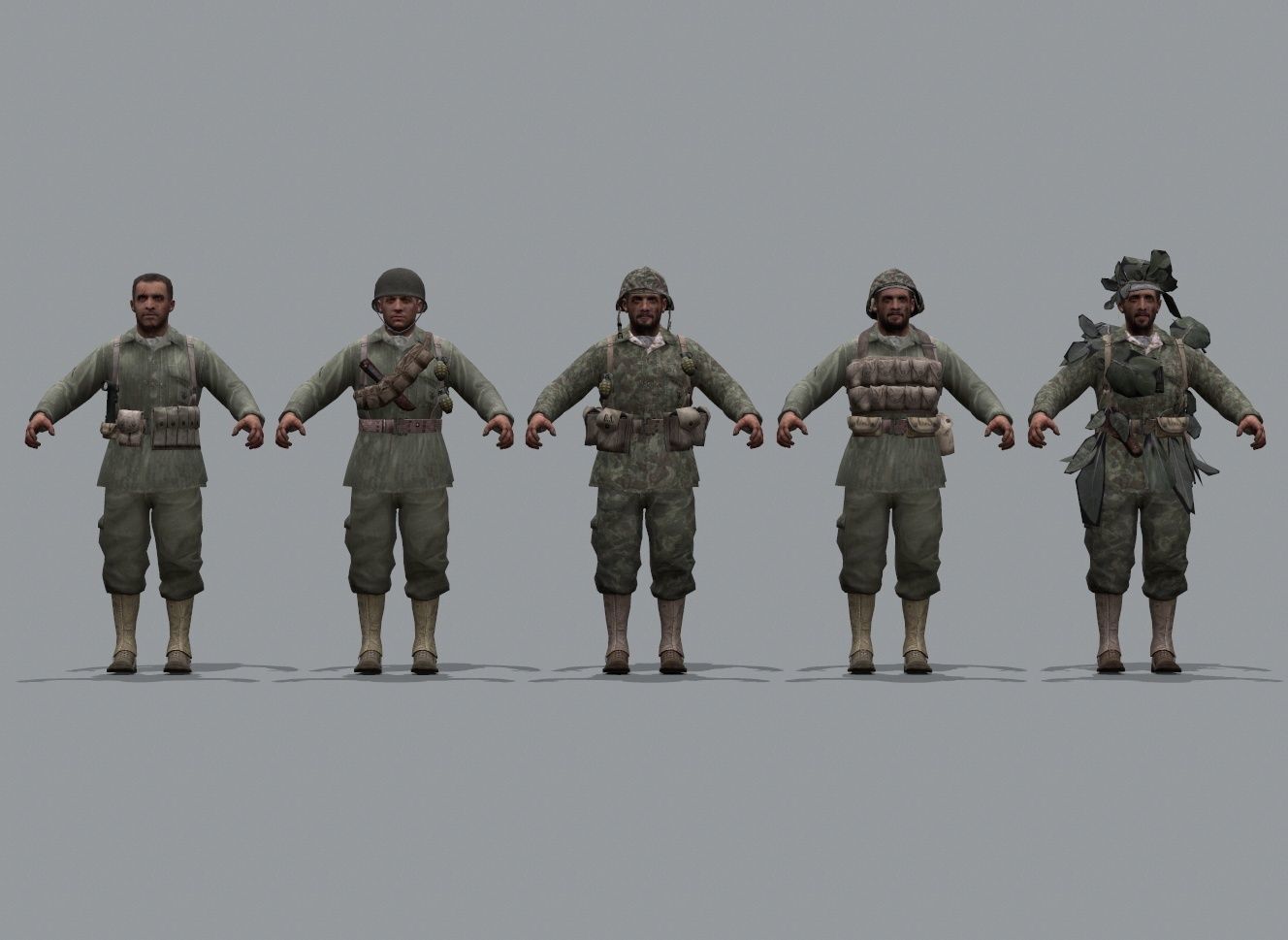 Lowpoly Pack - Soldier USA Low-poly 3D model_1