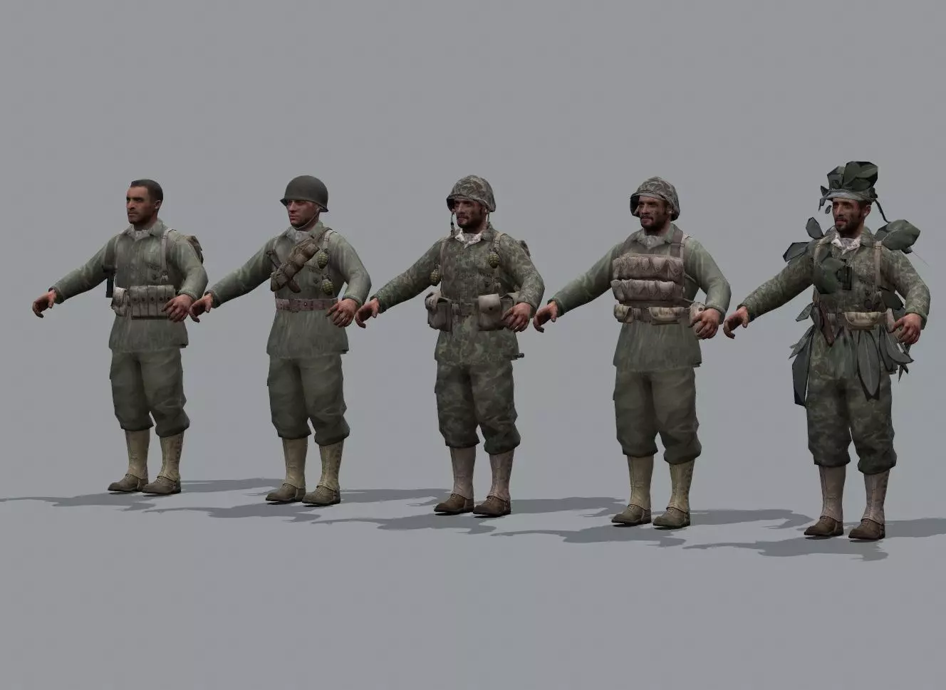 Lowpoly Pack - Soldier USA Low-poly 3D model_0