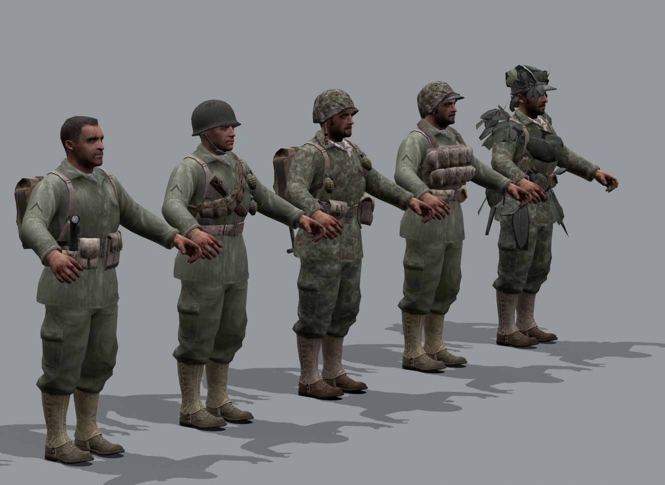 Lowpoly Pack - Soldier USA Low-poly 3D model_2