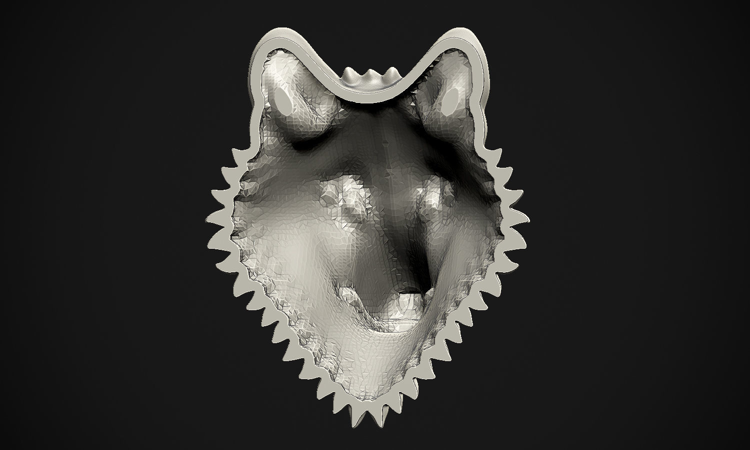 Wolf head 3D print model_18