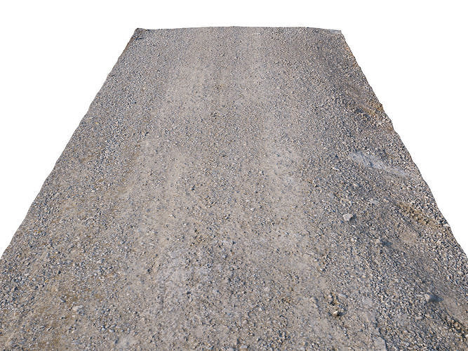 Gravel Road 3D Scan Low-poly 3D model