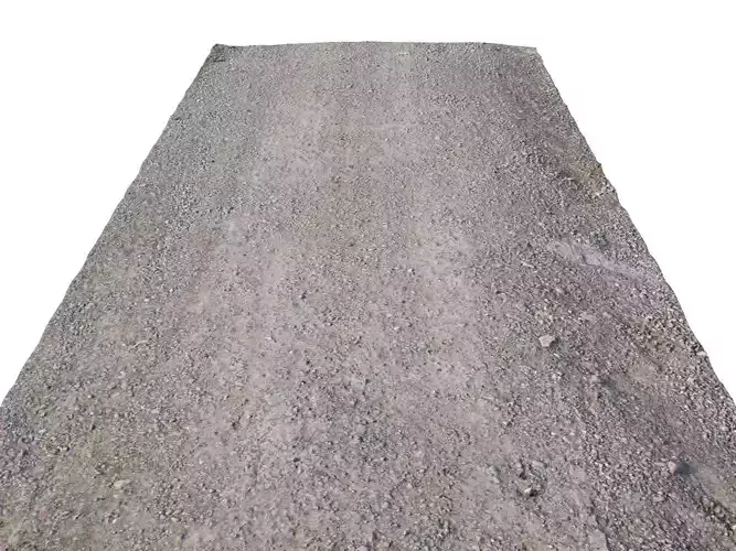 Gravel Road 3D Scan Low-poly 3D model