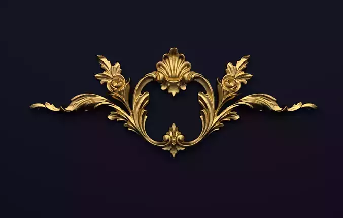 Classic decor ornament v-3D model 34