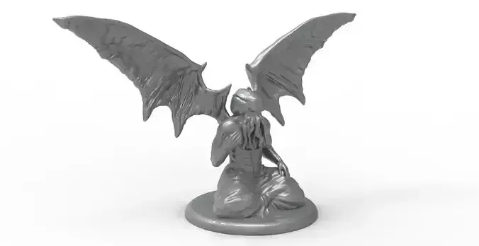 3Dprint - Sculpture - Winged-Cthulhu