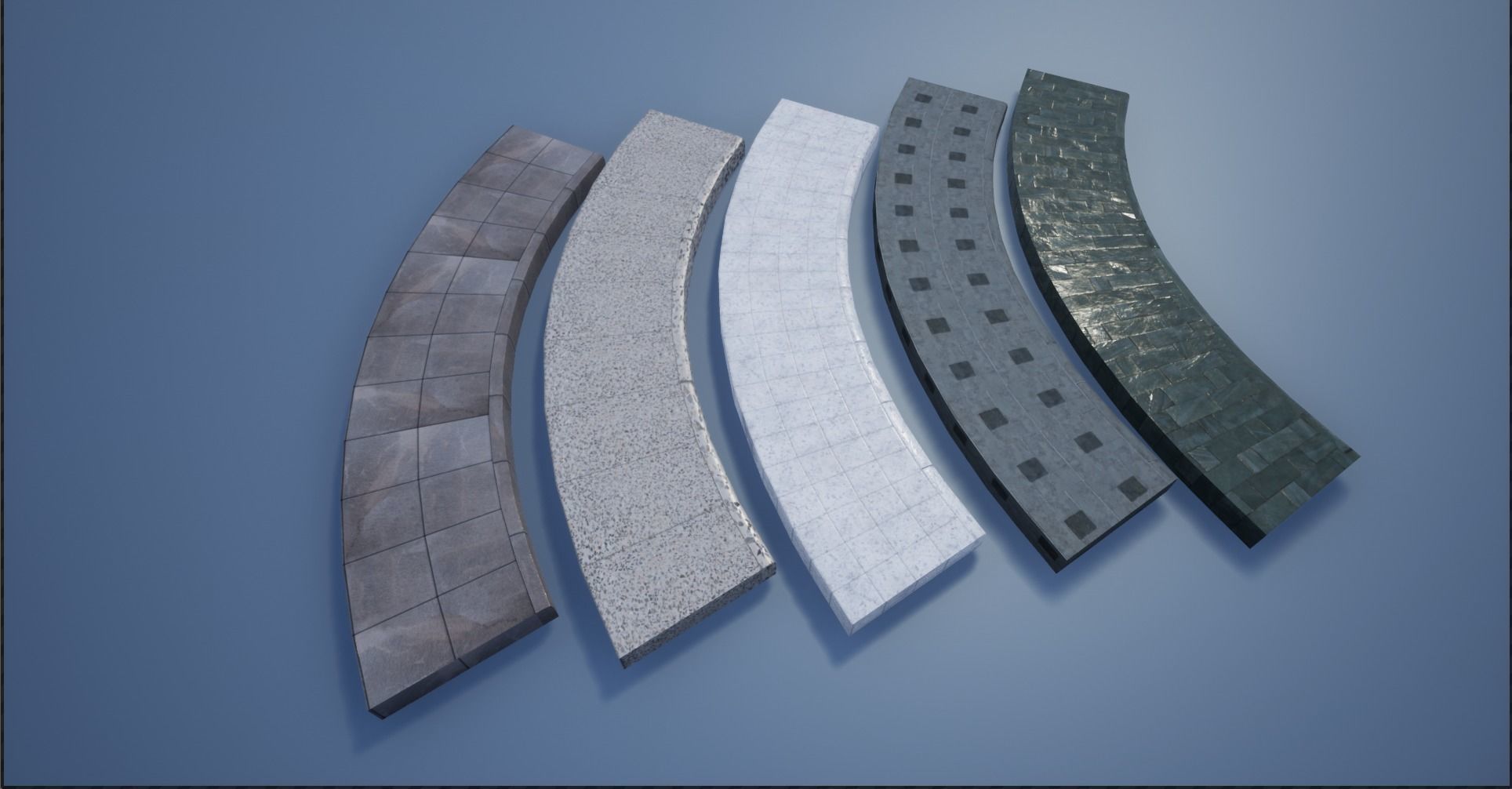 PBR Modular Lowpoly Pavement Mega Pack 3D Model Collection_21