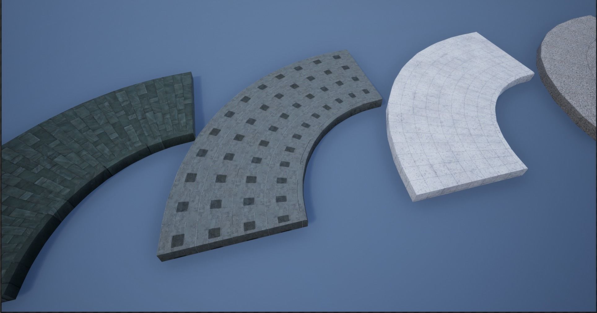 PBR Modular Lowpoly Pavement Mega Pack 3D Model Collection_10