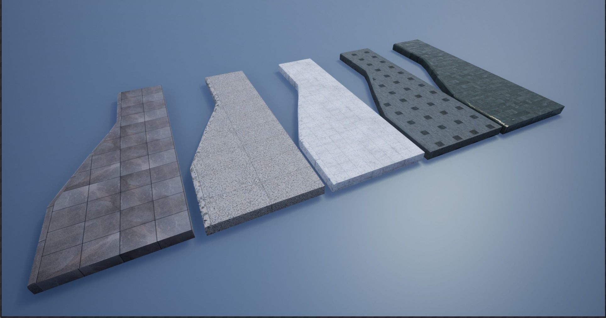 PBR Modular Lowpoly Pavement Mega Pack 3D Model Collection_9