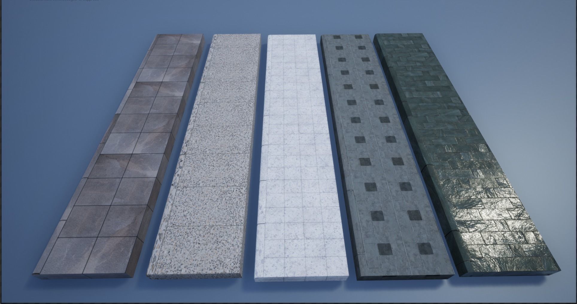 PBR Modular Lowpoly Pavement Mega Pack 3D Model Collection_22