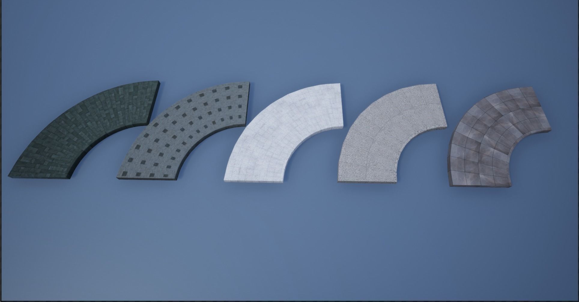 PBR Modular Lowpoly Pavement Mega Pack 3D Model Collection_8