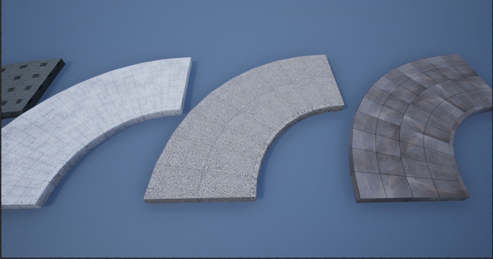 PBR Modular Lowpoly Pavement Mega Pack 3D Model Collection_19