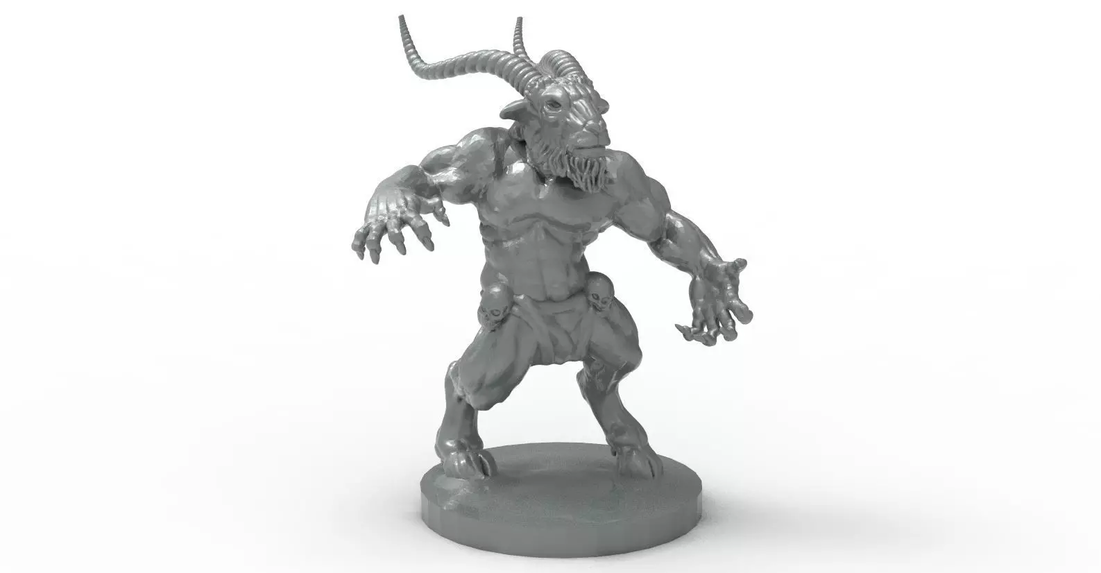 3Dprint - Monster - horned god 3D print model
