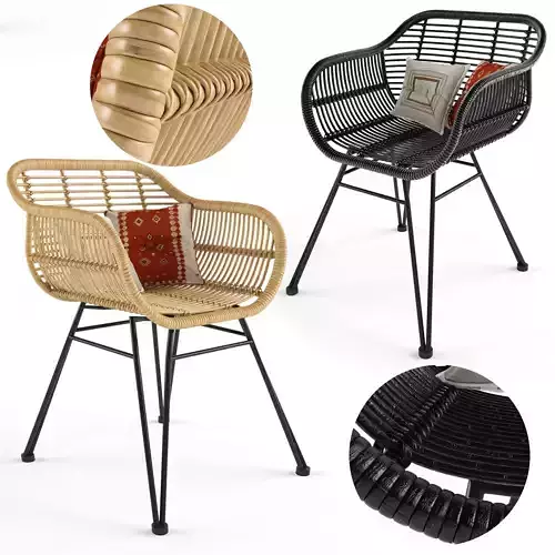 Wicker armchairs Costa