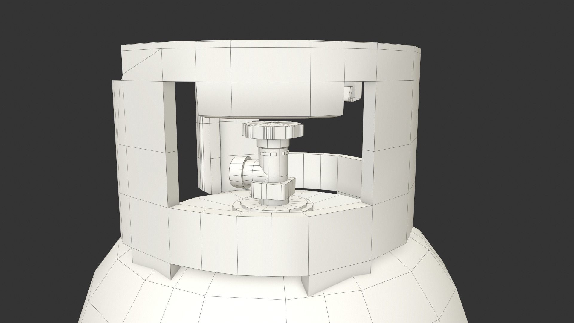 Oriental rusted gas cylinder 2 PBR Low-poly 3D model_9