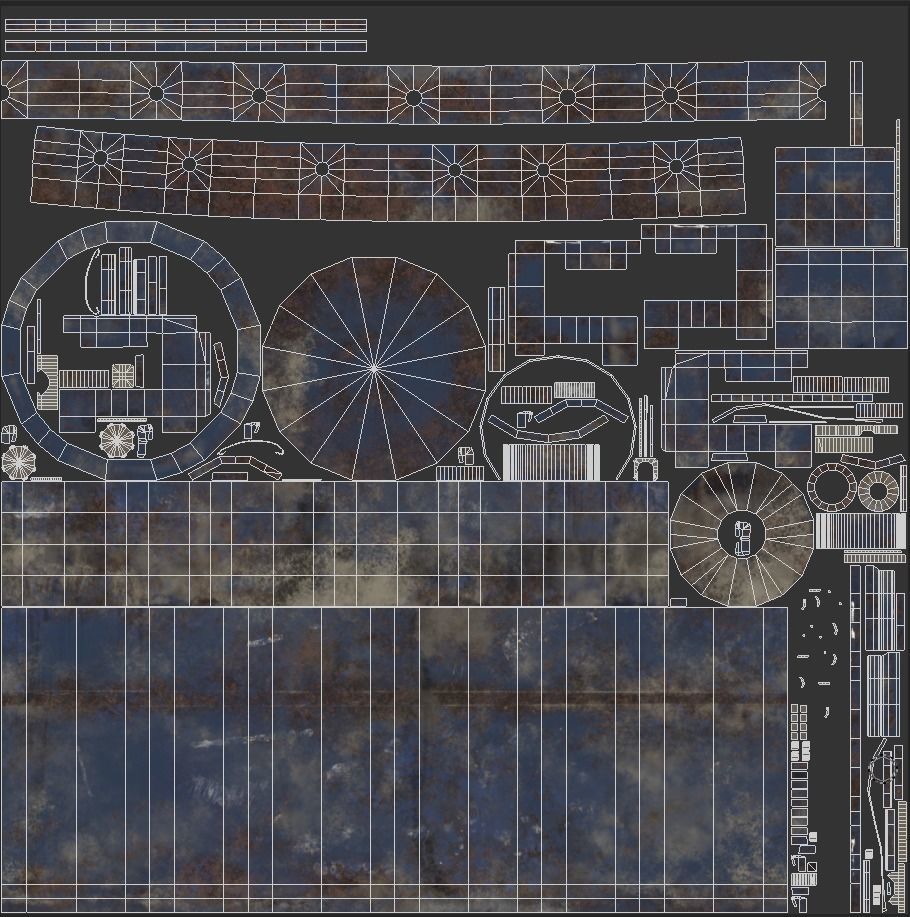 Oriental rusted gas cylinder 2 PBR Low-poly 3D model_11