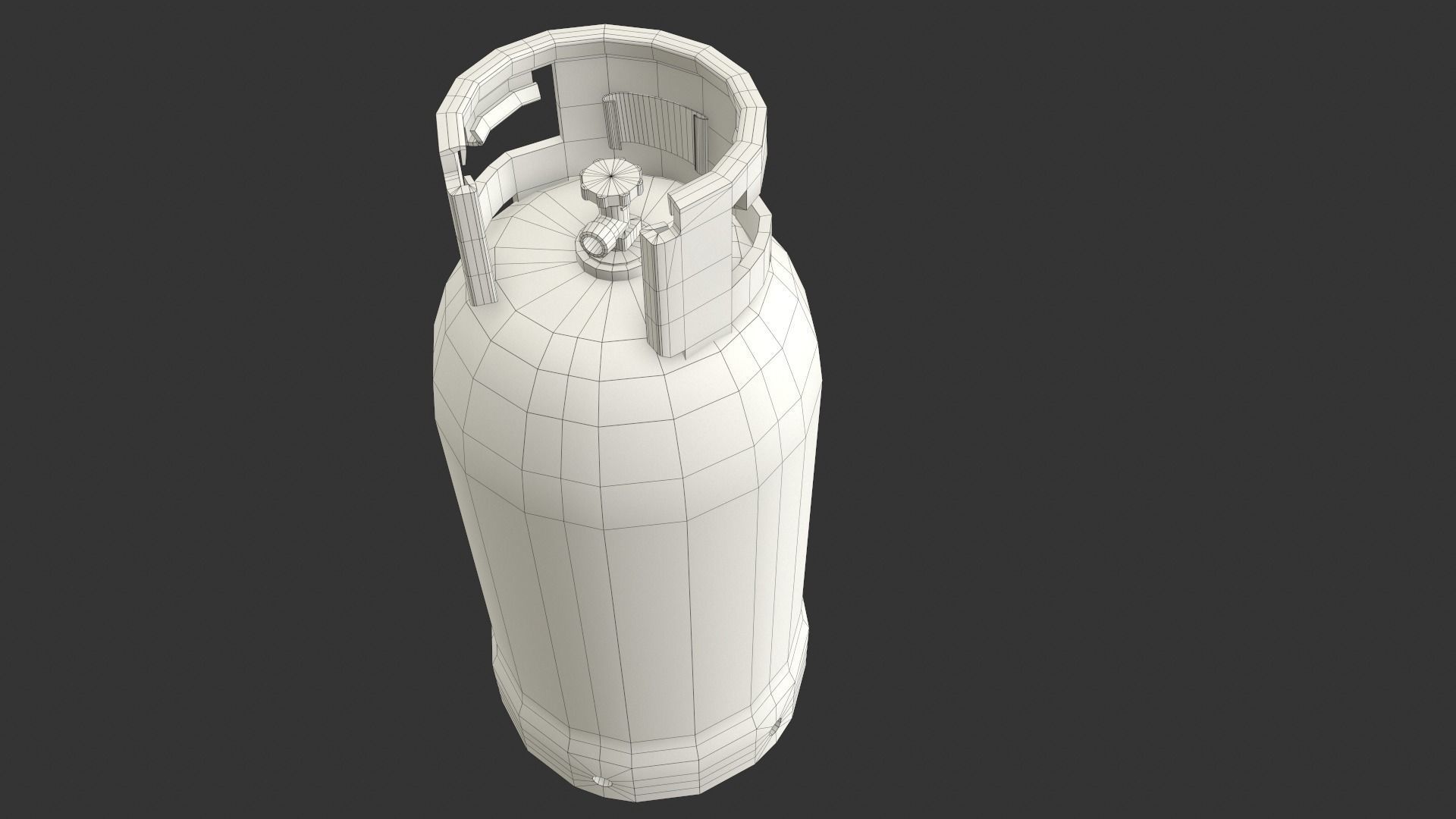 Oriental rusted gas cylinder 2 PBR Low-poly 3D model_10