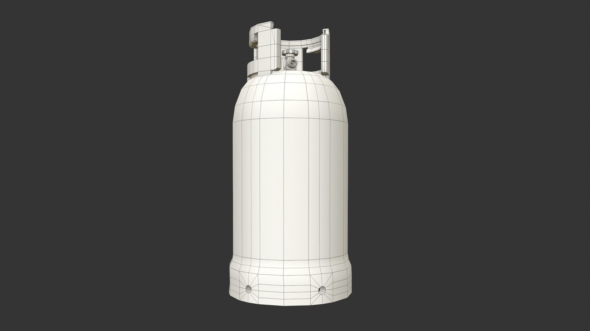 Oriental rusted gas cylinder 2 PBR Low-poly 3D model_8
