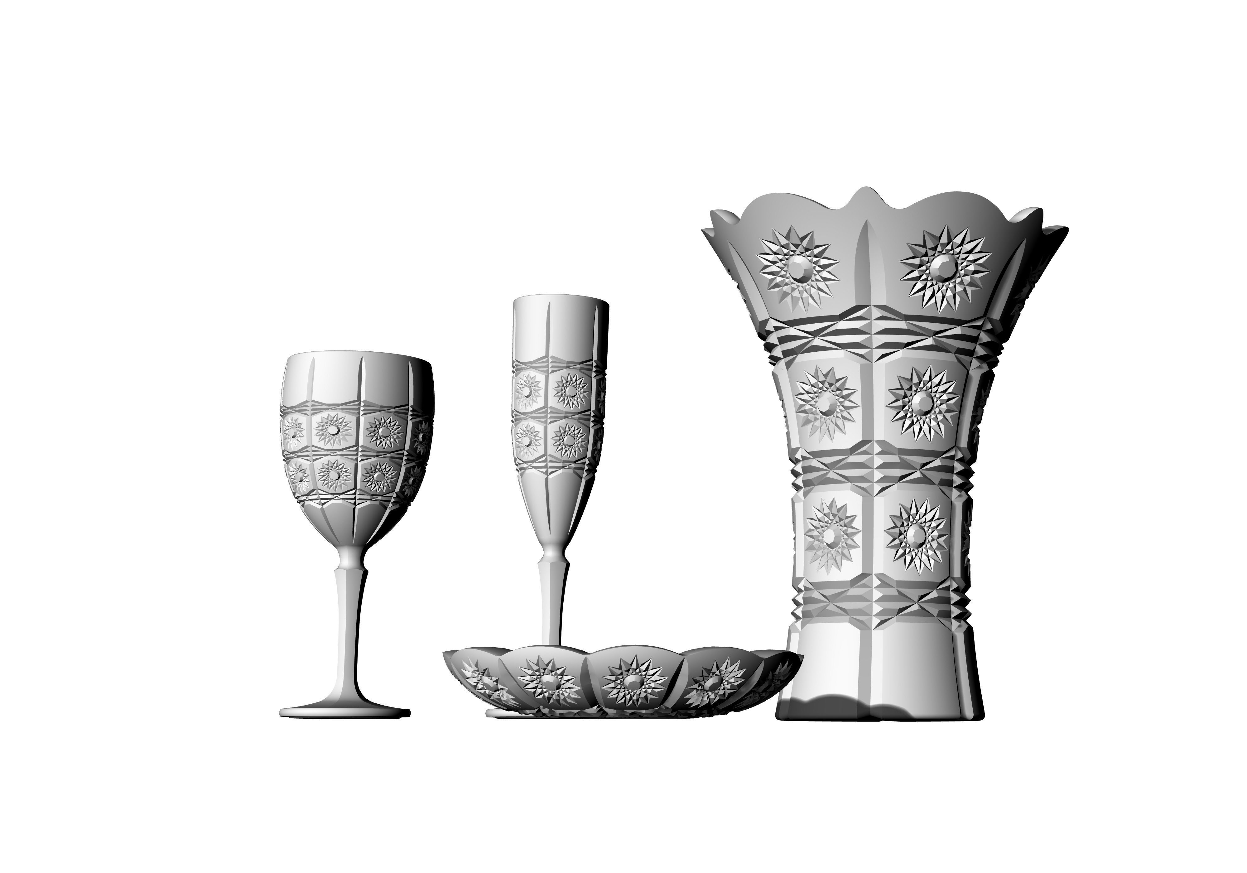 decore glass set 3D print model_15