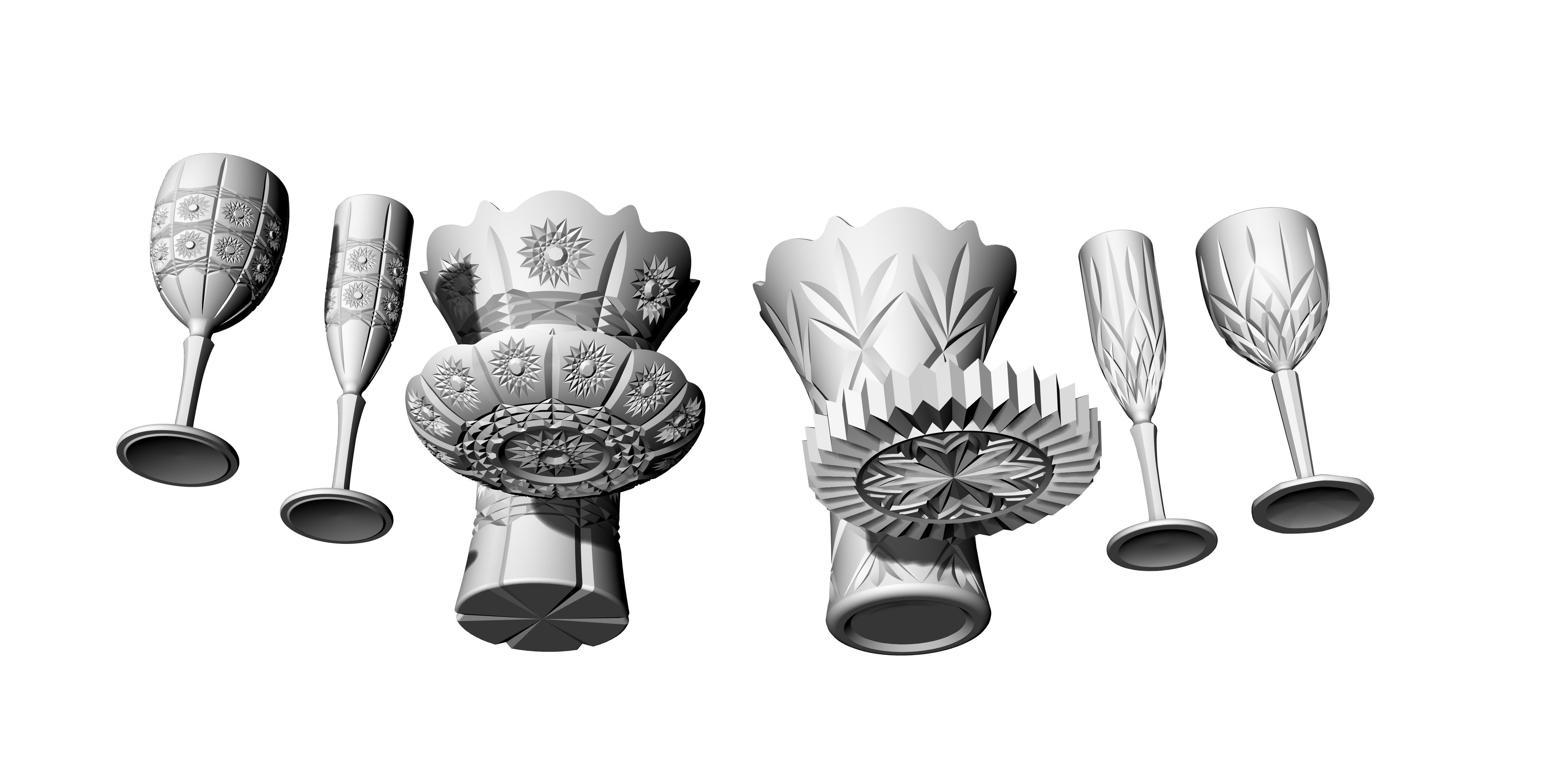 decore glass set 3D print model_6