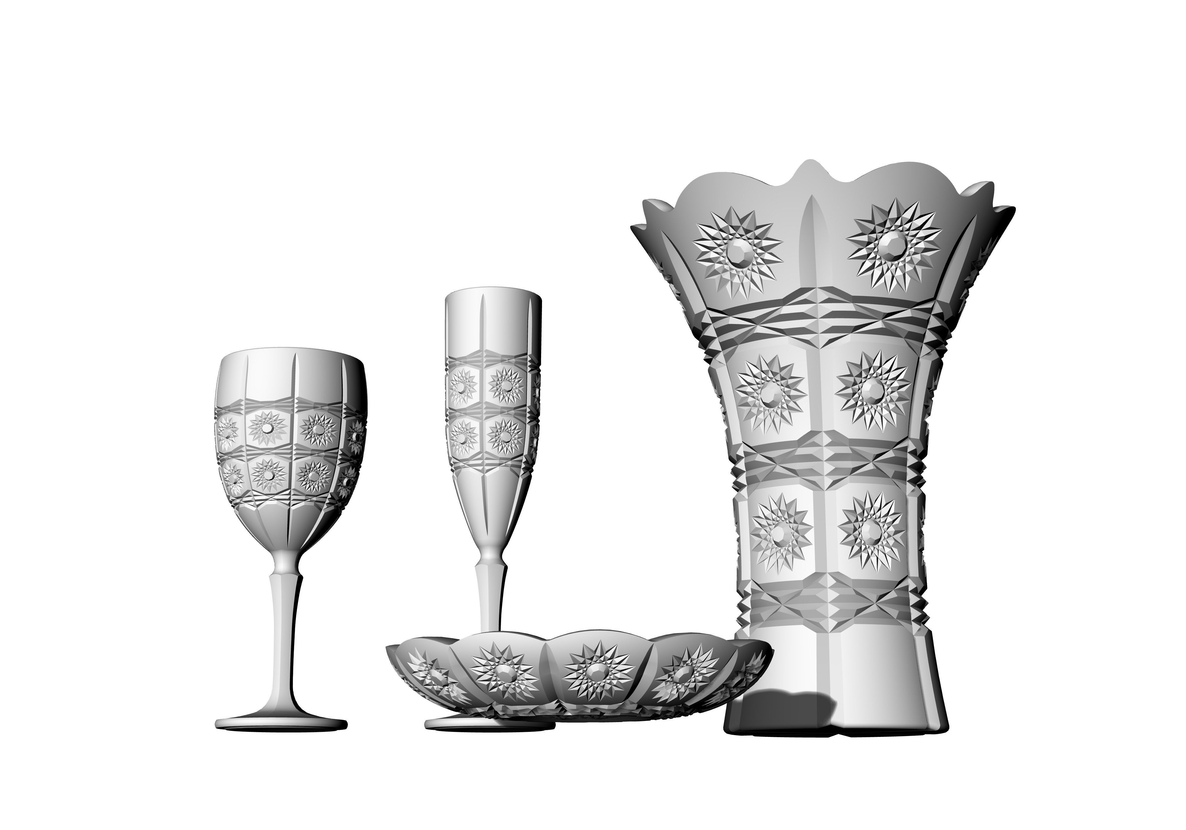 decore glass set 3D print model_13