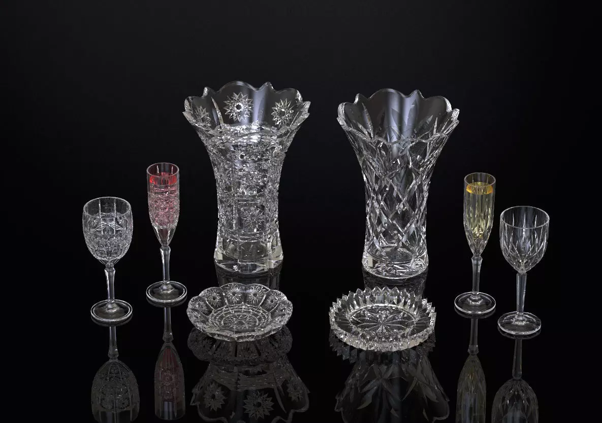 decore glass set 3D print model_0