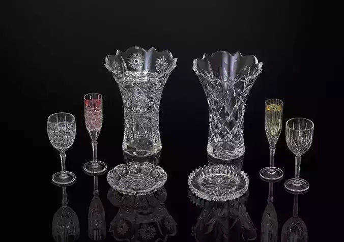 decore glass set  3D print model