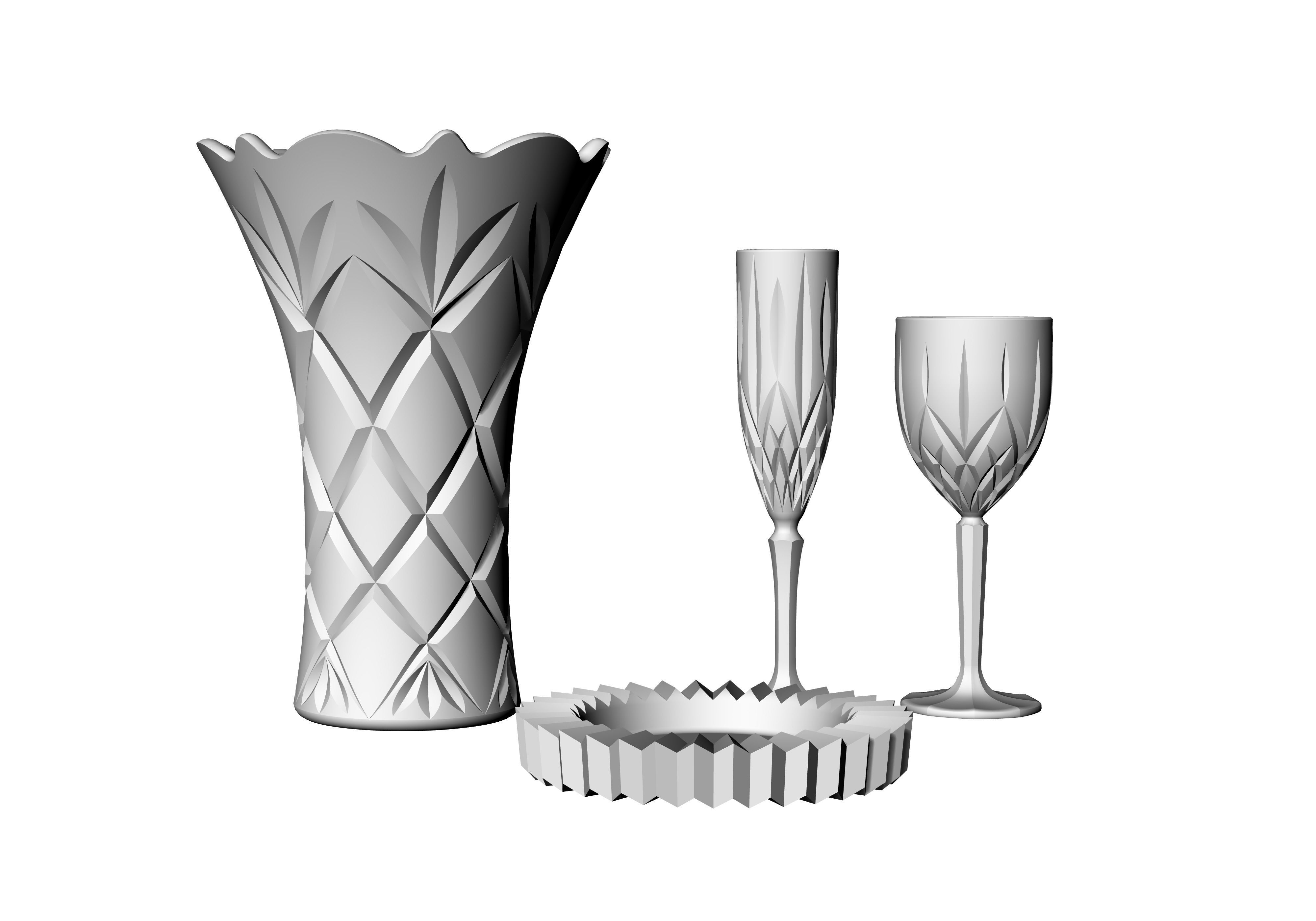 decore glass set 3D print model_14