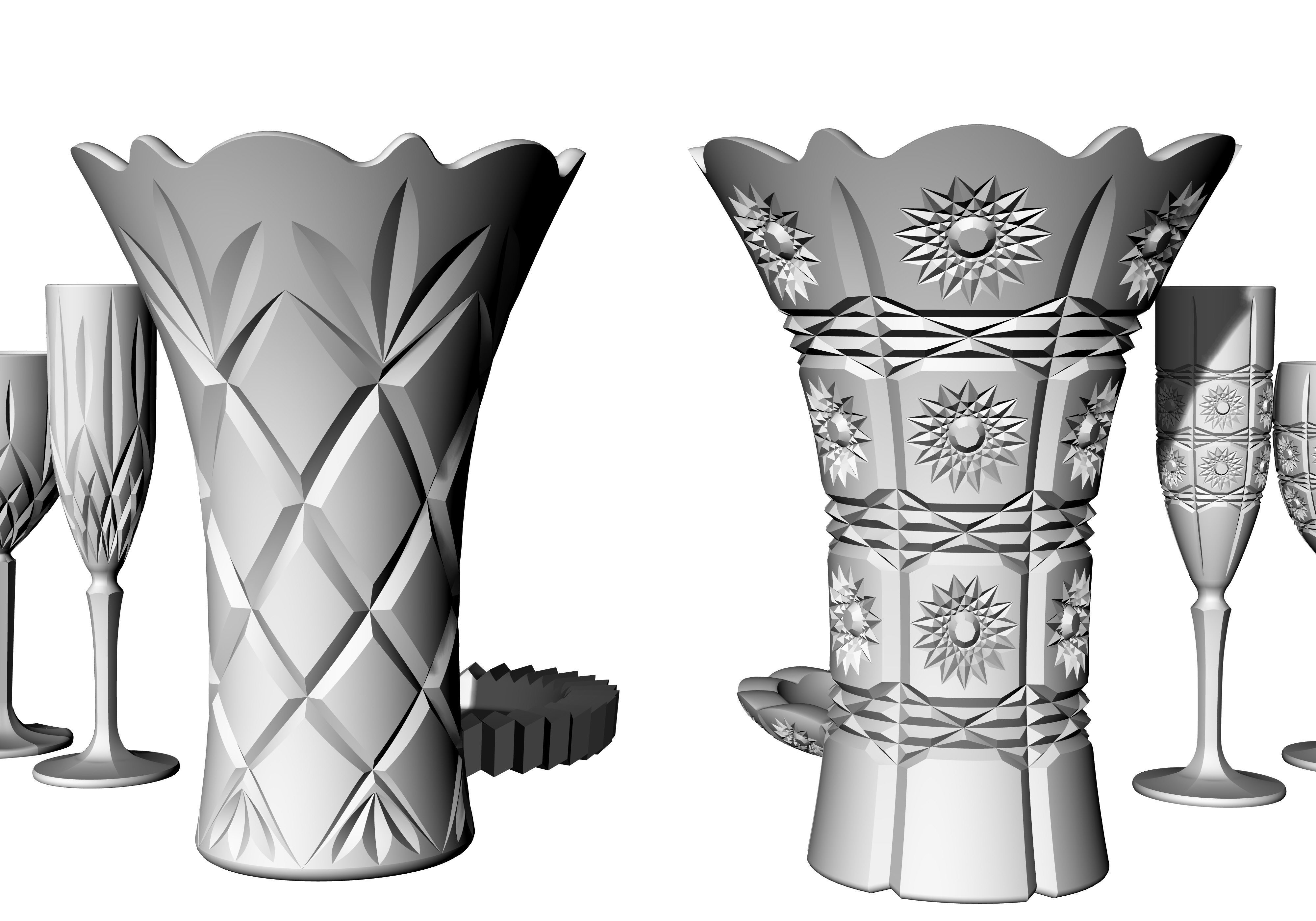 decore glass set 3D print model_5
