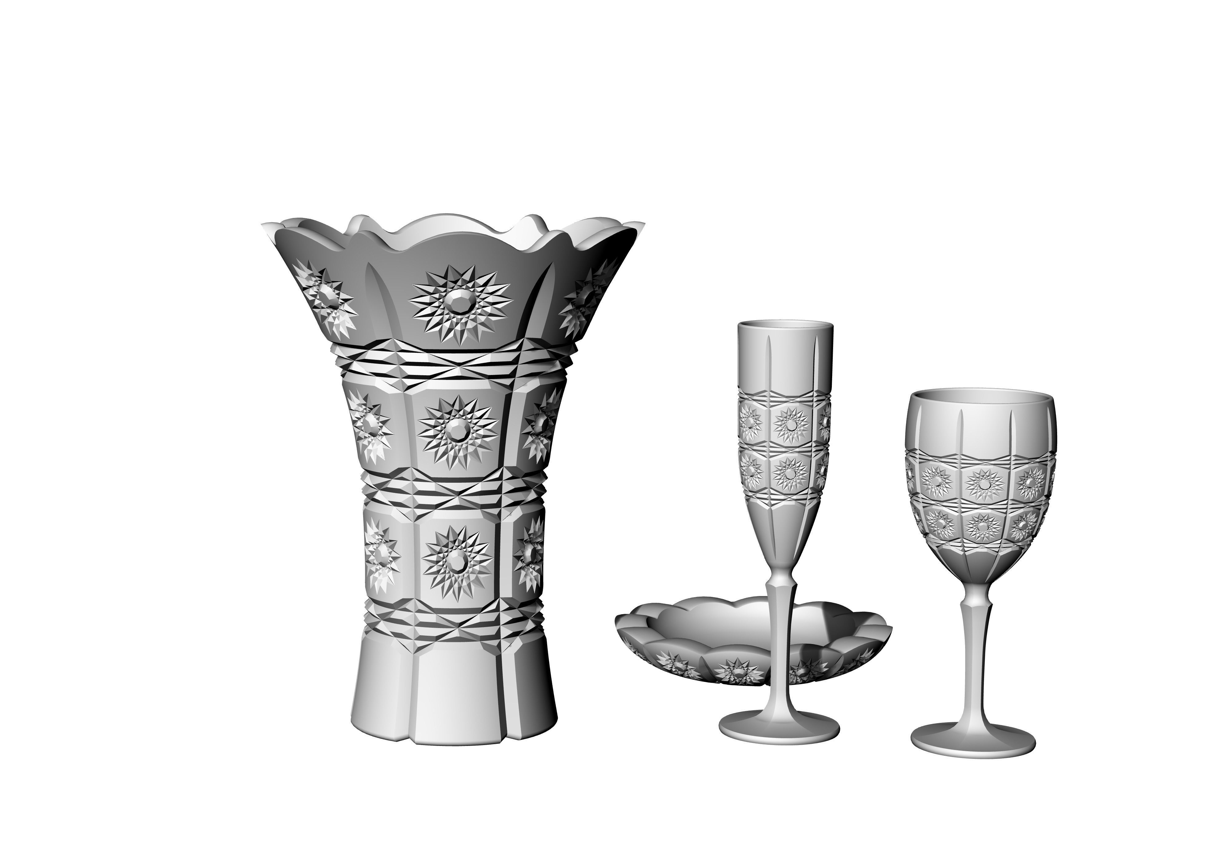 decore glass set 3D print model_12