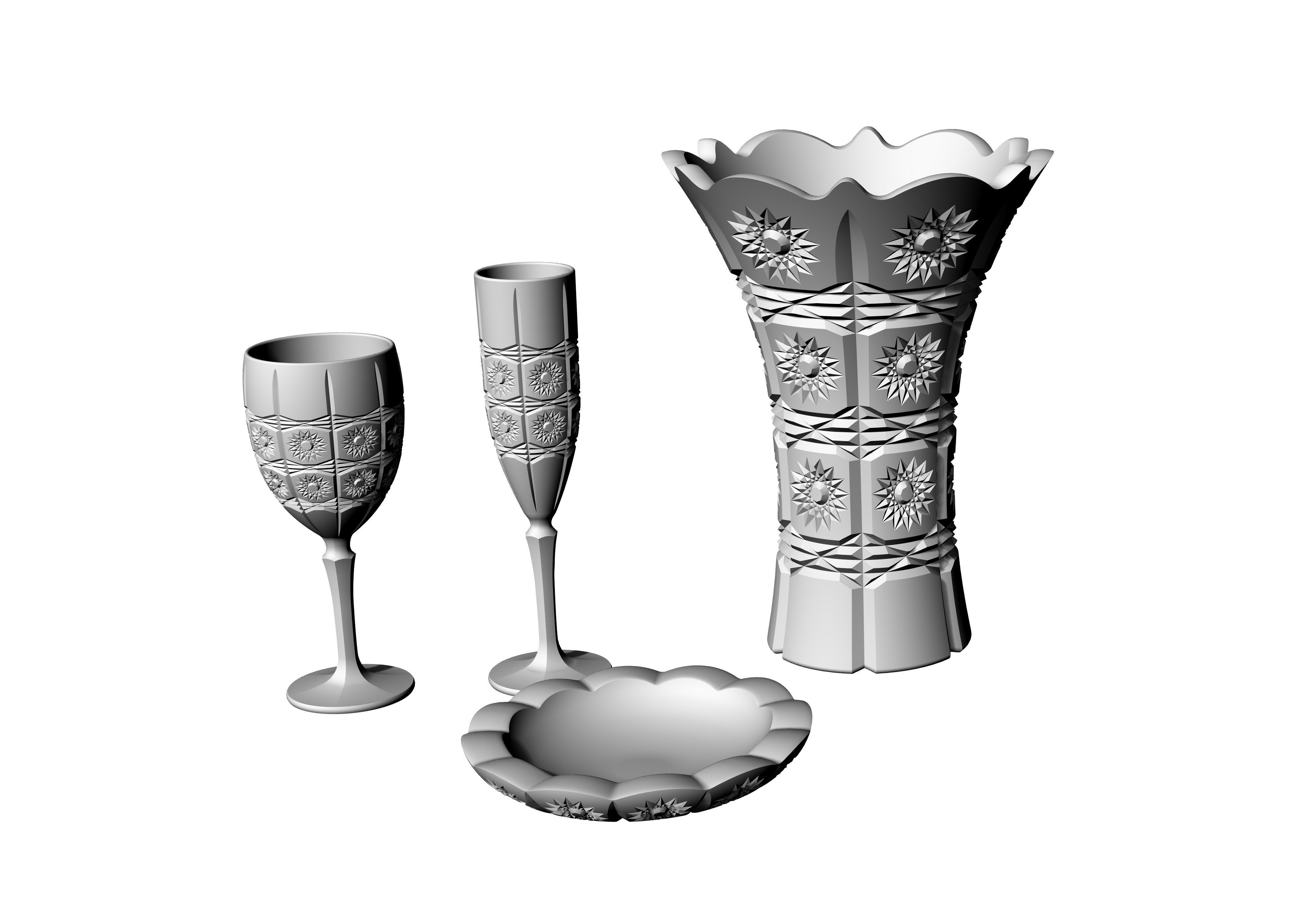 decore glass set 3D print model_16