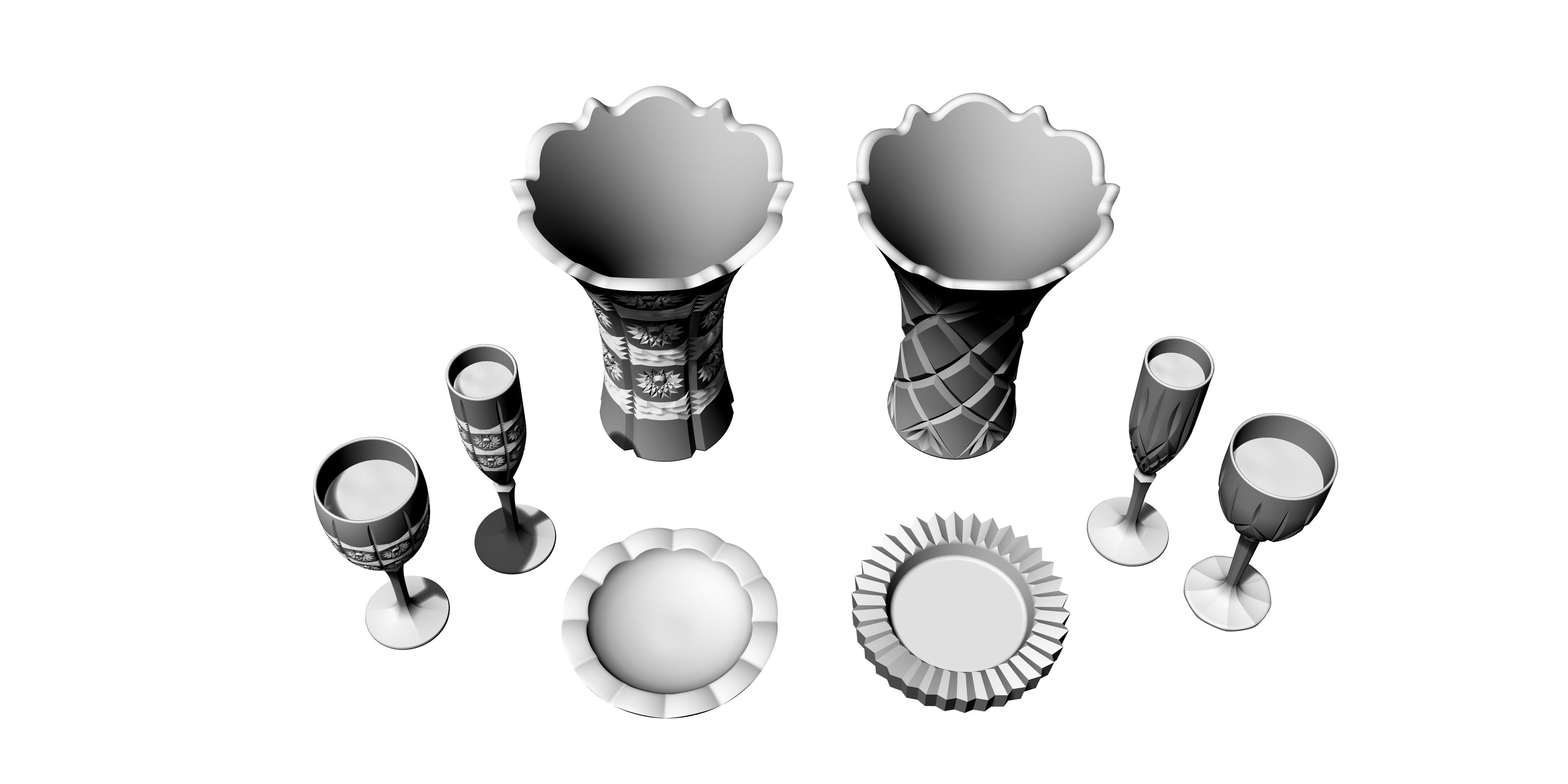 decore glass set 3D print model_9