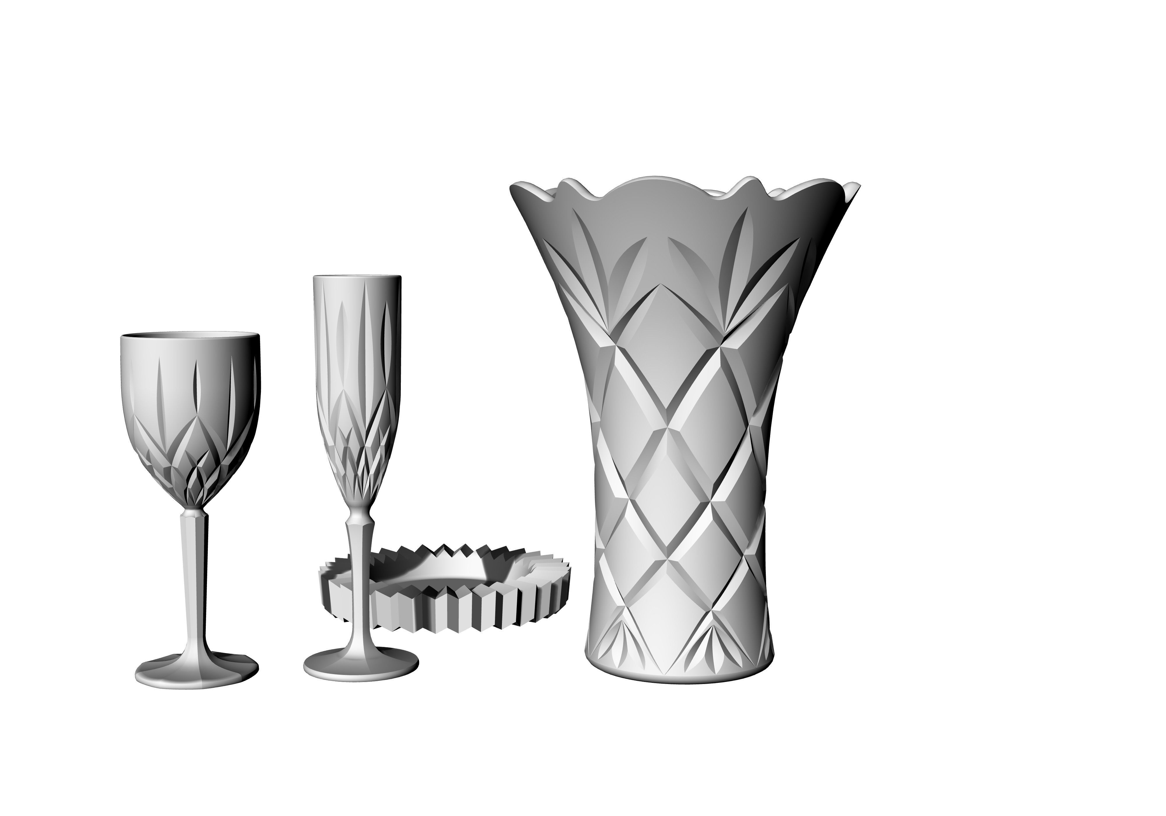 decore glass set 3D print model_11