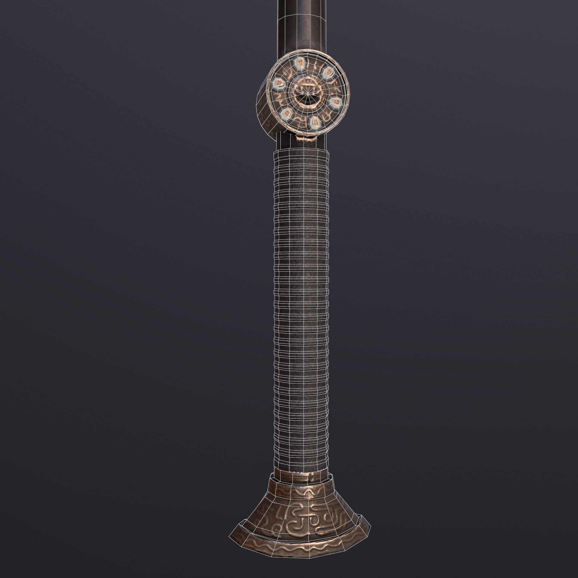 Stylize-Axe 3 sword Low-poly 3D model_12
