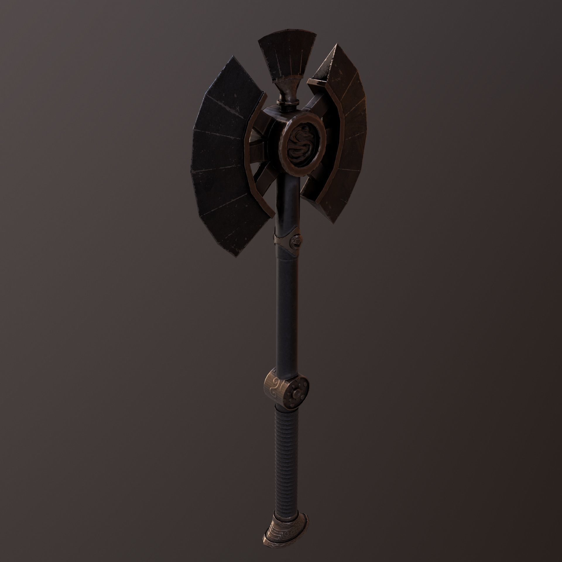 Stylize-Axe 3 sword Low-poly 3D model_4