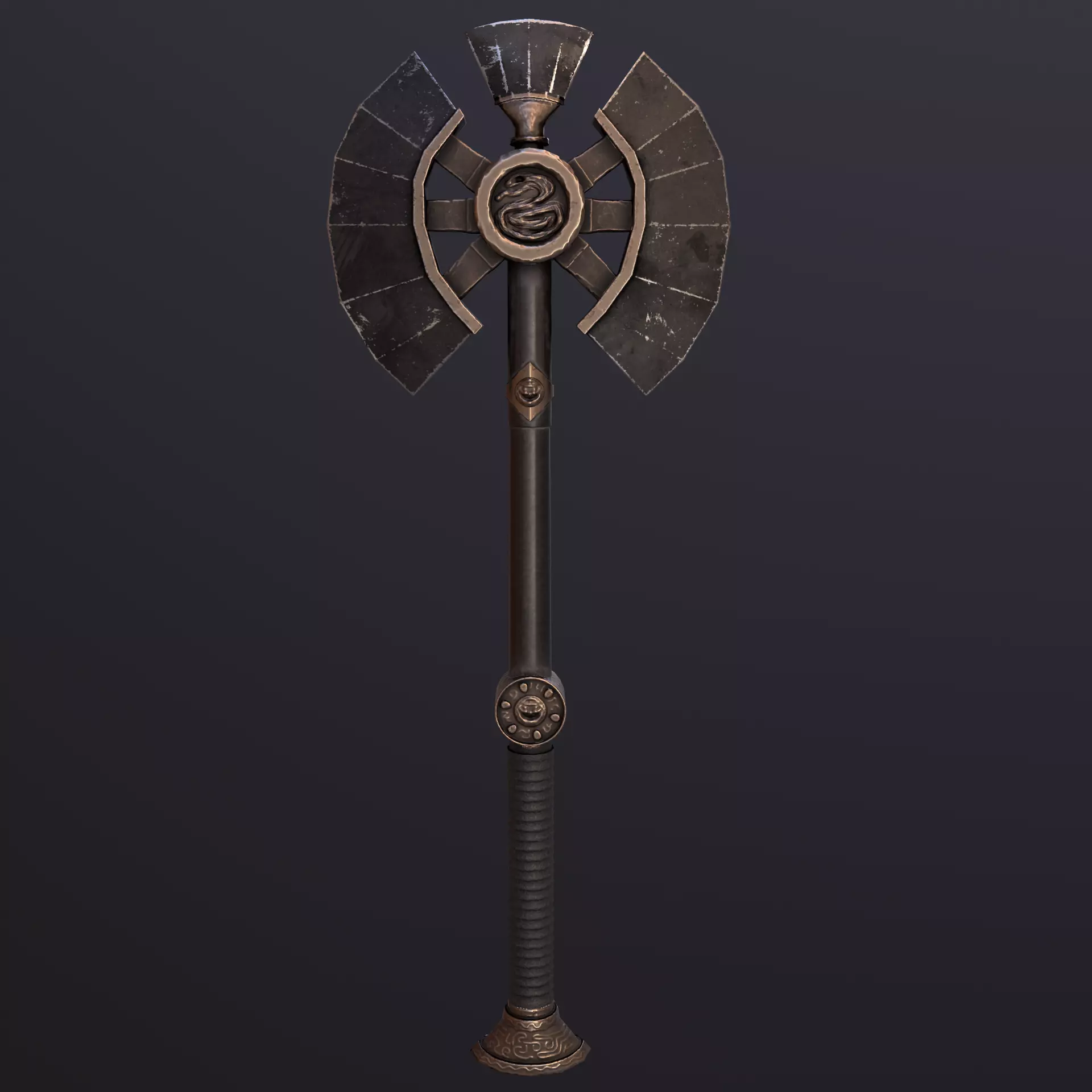 Stylize-Axe 3 sword Low-poly 3D model_0