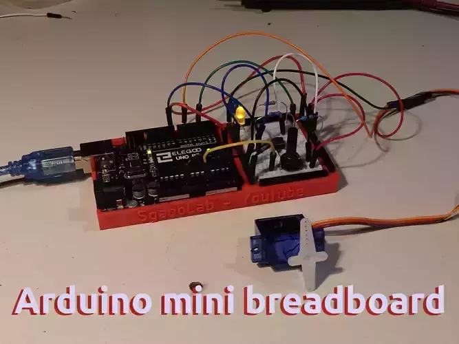 Arduino Uno tiny pratical breadboard Free 3D print model