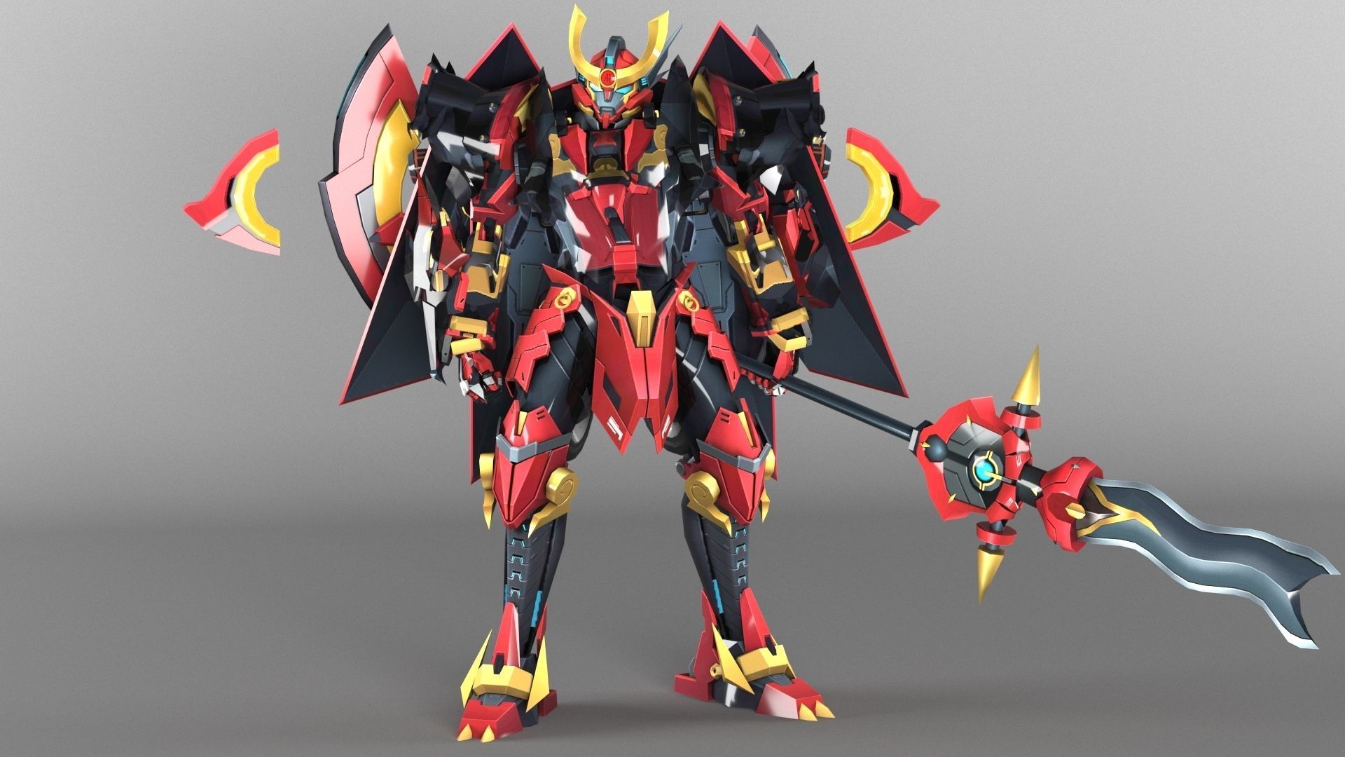 Transformer 3D Model robot and sports car 3D model_1