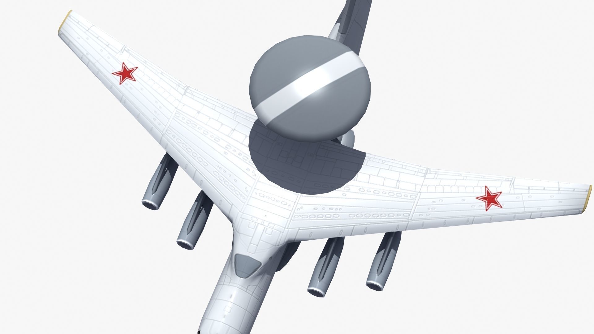 A50 Mainstay AWACS LD1 Low-poly 3D model_7