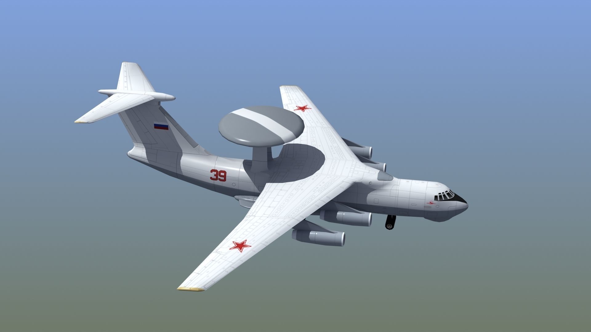 A50 Mainstay AWACS LD1 Low-poly 3D model_12