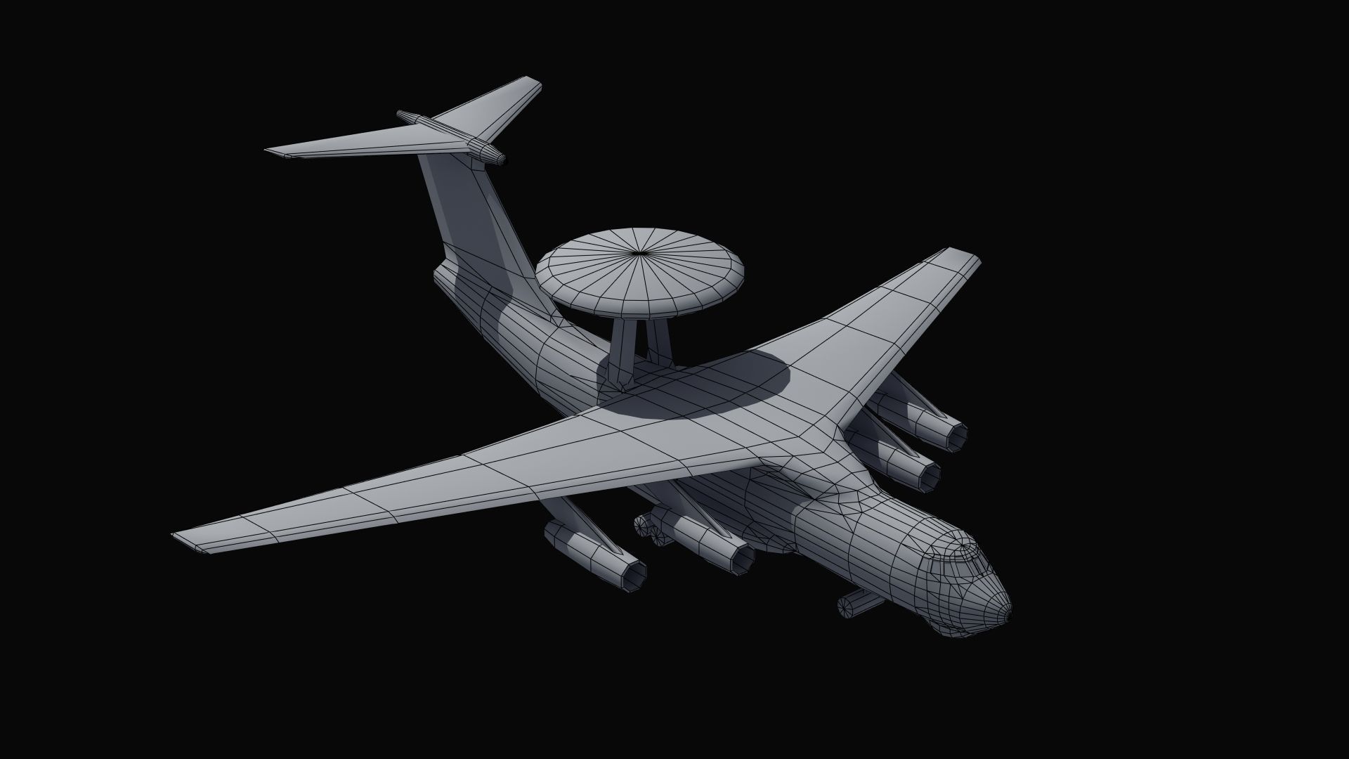 A50 Mainstay AWACS LD1 Low-poly 3D model_33