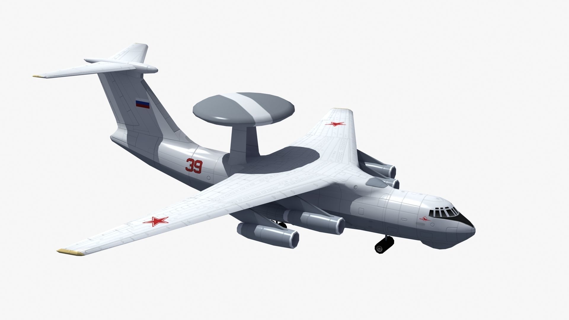 A50 Mainstay AWACS LD1 Low-poly 3D model_4