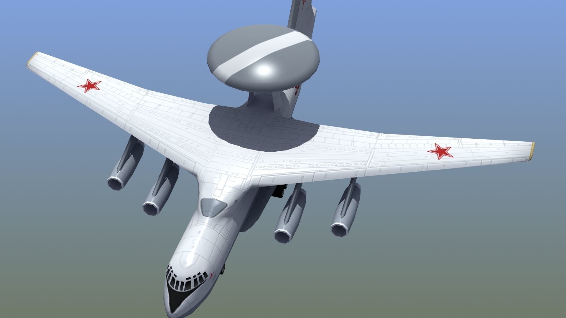 A50 Mainstay AWACS LD1 Low-poly 3D model_32