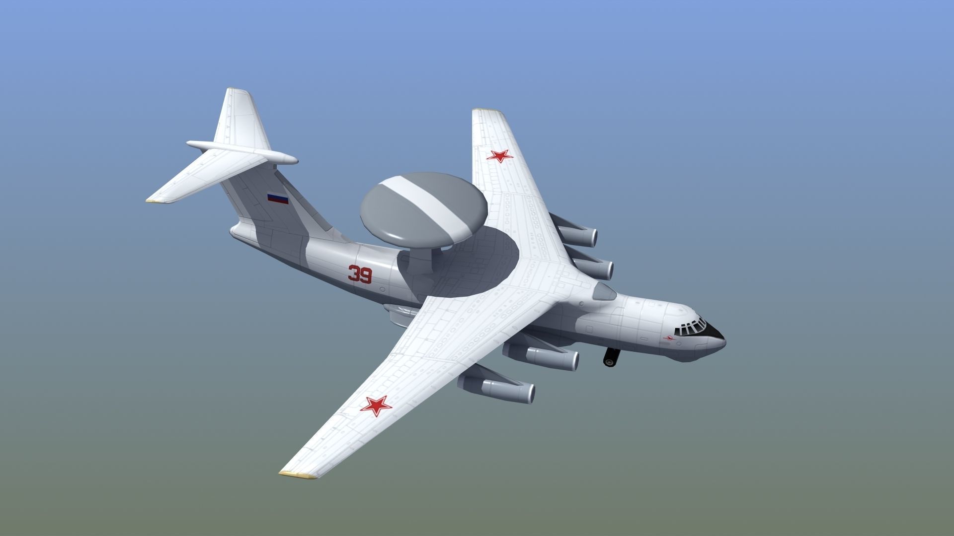 A50 Mainstay AWACS LD1 Low-poly 3D model_18