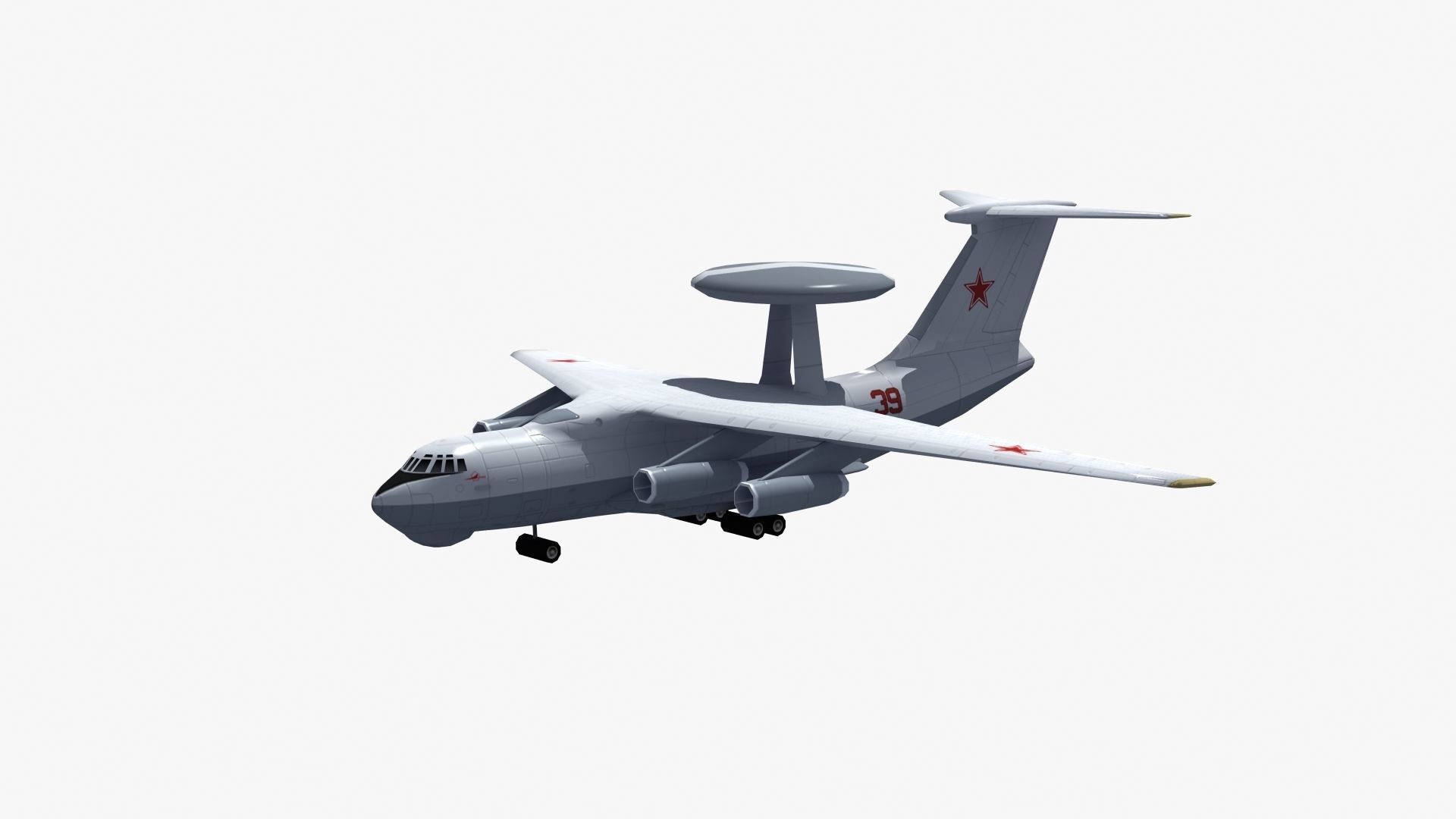 A50 Mainstay AWACS LD1 Low-poly 3D model_3