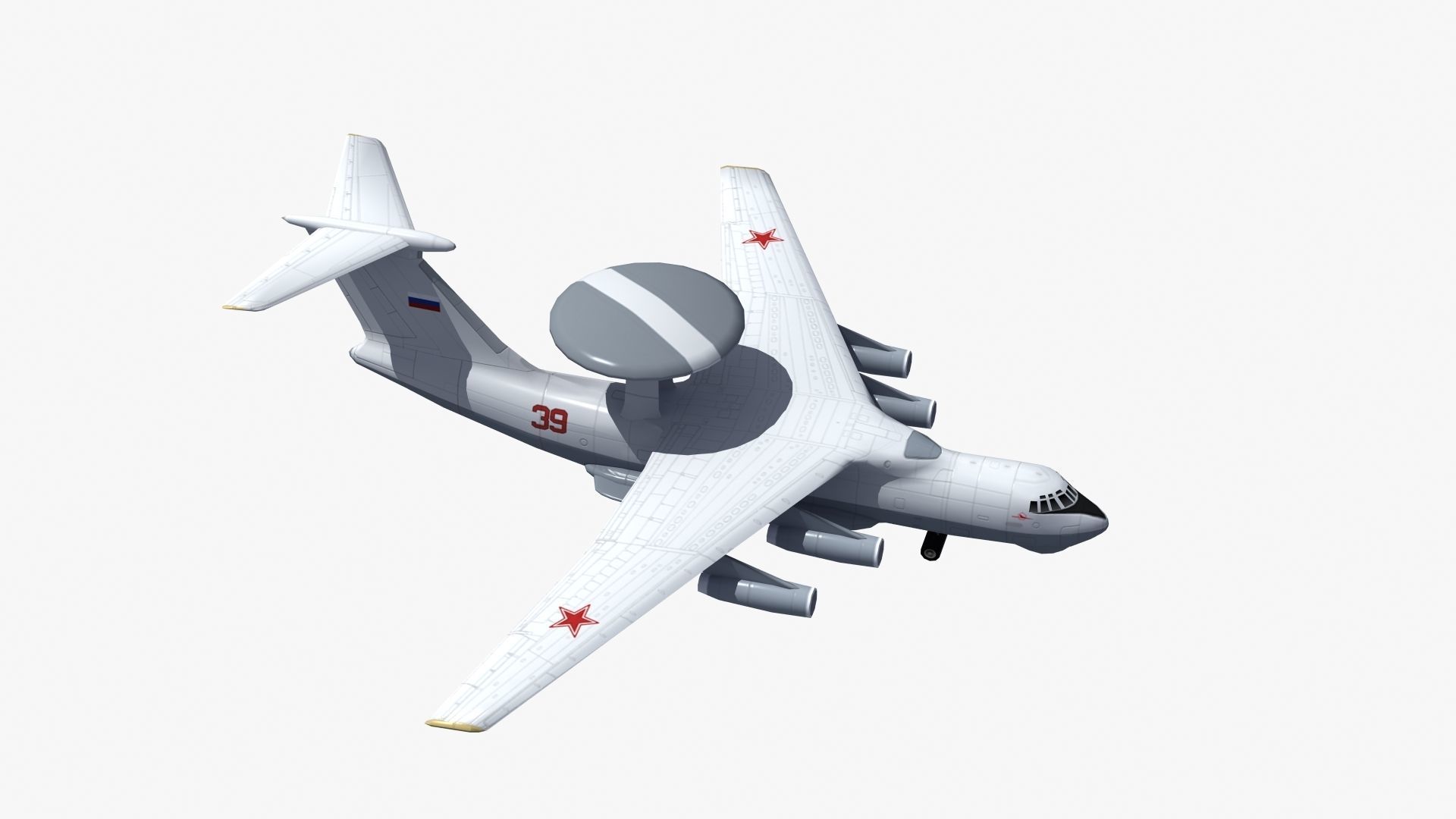 A50 Mainstay AWACS LD1 Low-poly 3D model_25